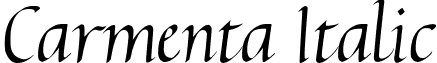 Carmenta Italic font - Carmenta Italic 2.00.ttf