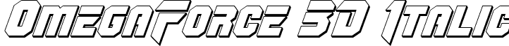 OmegaForce 3D Italic font - omegaforce3dital1_2.ttf