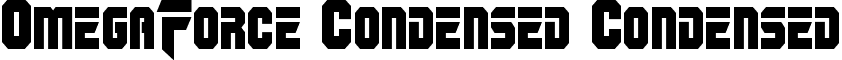 OmegaForce Condensed Condensed font - omegaforcecond1_2.ttf