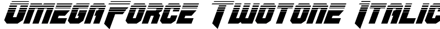 OmegaForce Twotone Italic font - omegaforcetwoital1_2.ttf
