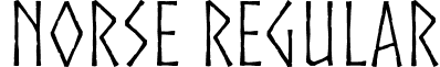 Norse Regular font - Norse.otf