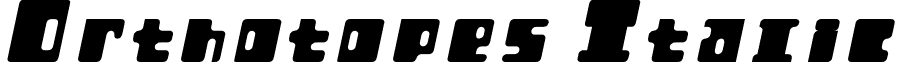 Orthotopes Italic font - ORT-IT.otf