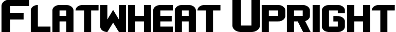 Flatwheat Upright font - Flatwheat-Upright.ttf