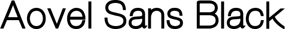 Aovel Sans Black font - ASansBlack.ttf