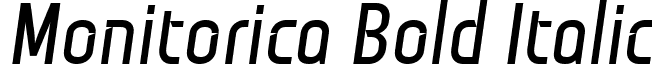 Monitorica Bold Italic font - Monitorica-BdIt.ttf
