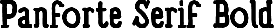 Panforte Serif Bold font - PanforteSerif-BoldTrial.ttf