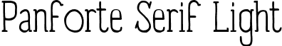Panforte Serif Light font - PanforteSerif-LightTrial.ttf