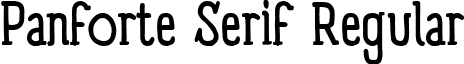 Panforte Serif Regular font - PanforteSerifTrial.ttf