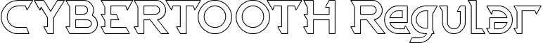 CYBERTOOTH Regular font - CYBERTOOTH-HOLLOW.ttf
