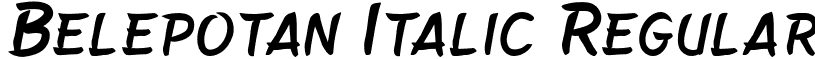 Belepotan Italic Regular font - Belepotan-Italic.otf