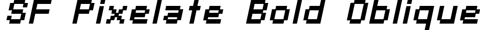 SF Pixelate Bold Oblique font - SFPixelate-BoldOblique.ttf