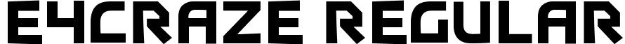 E4Craze Regular font - Efour Craze(4).ttf