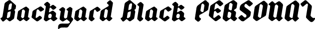 Backyard Black PERSONAL font - BackyardBlackItalic_PERSONAL.ttf