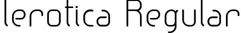 lerotica Regular font - lerotica-regular.ttf