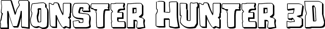Monster Hunter 3D font - monsterhunter3d.ttf