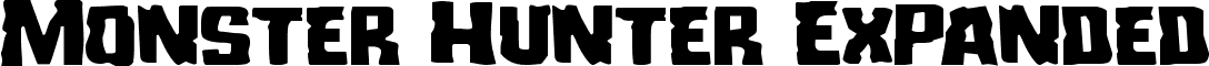 Monster Hunter Expanded font - monsterhunterexpand.ttf