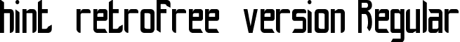 hint-retrofree-version Regular font - hint-retrò_free-version.ttf