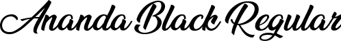 Ananda Black Regular font - Ananda Black Personal Use.ttf