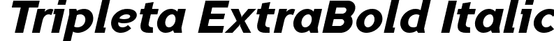 Tripleta ExtraBold Italic font - Tripleta-ExtraBold-italic-Demo-FFP.ttf