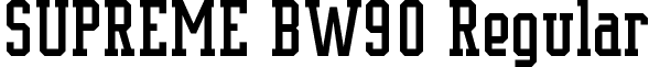 SUPREME BW90 Regular font - SUPREME BW90.ttf