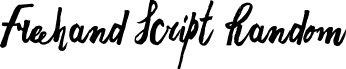 Freehand Script Random font - freehand-script.random.ttf