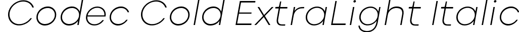 Codec Cold ExtraLight Italic font - codec.cold-extralight-italic.ttf