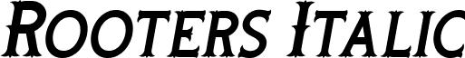 Rooters Italic font - Rooters Italic.ttf