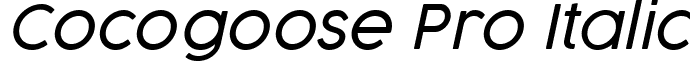 Cocogoose Pro Italic font - cocogoose-pro.light-italic.ttf