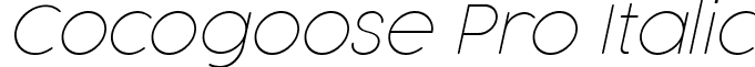 Cocogoose Pro Italic font - cocogoose-pro.thin-italic.ttf