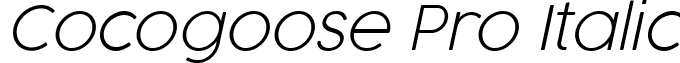 Cocogoose Pro Italic font - cocogoose-pro.ultralight-italic.ttf