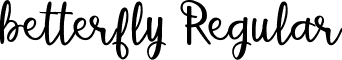 betterfly Regular font - betterfly.ttf