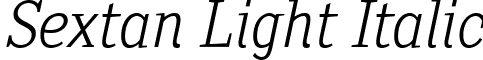 Sextan Light Italic font - sextan.light-italic.ttf