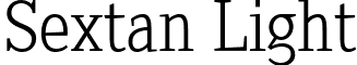 Sextan Light font - sextan.light.ttf