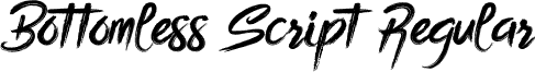 Bottomless Script Regular font - Bottomless Script.ttf