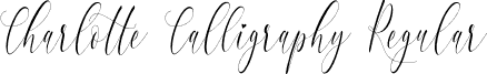 Charlotte Calligraphy Regular font - Charlotte Calligraphy.otf