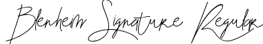 Blenheim Signature Regular font - Blenheim Signature Demo.otf