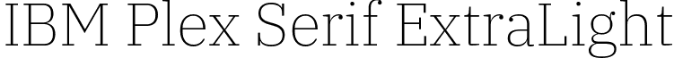 IBM Plex Serif ExtraLight font - IBMPlexSerif-ExtraLight.otf