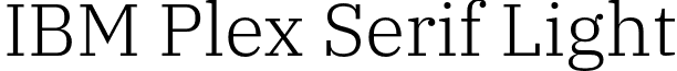 IBM Plex Serif Light font - IBMPlexSerif-Light.otf