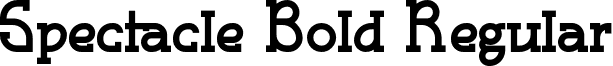 Spectacle Bold Regular font - Spectacle-Bold.otf