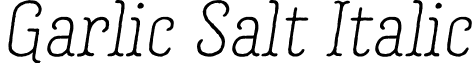 Garlic Salt Italic font - GarlicSalt-Italic.otf