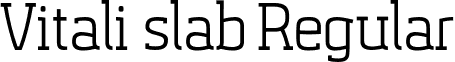 Vitali slab Regular font - Borutta - Vitalislab.otf