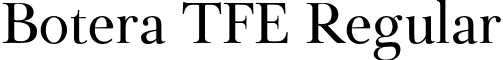 Botera TFE Regular font - Botera-Regular.otf