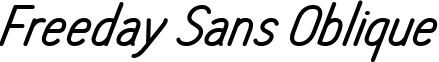 Freeday Sans Oblique font - FreedaySans-Oblique.ttf