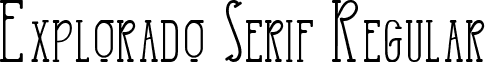 Explorado Serif Regular font - Explorado Serif.ttf