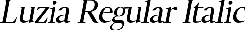 Luzia Regular Italic font - Luzia-RegularItalic.otf