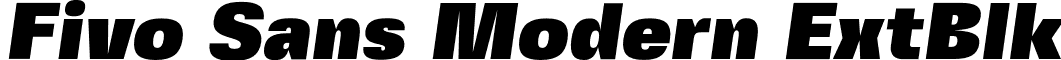 Fivo Sans Modern ExtBlk font - FivoSansModern-ExtBlack-Oblique.otf