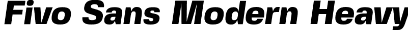 Fivo Sans Modern Heavy font - FivoSansModern-Heavy-Oblique.otf