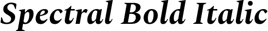 Spectral Bold Italic font - Spectral-BoldItalic.ttf