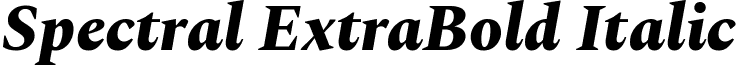 Spectral ExtraBold Italic font - Spectral-ExtraBoldItalic.ttf