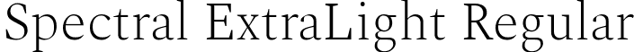 Spectral ExtraLight Regular font - Spectral-ExtraLight.ttf